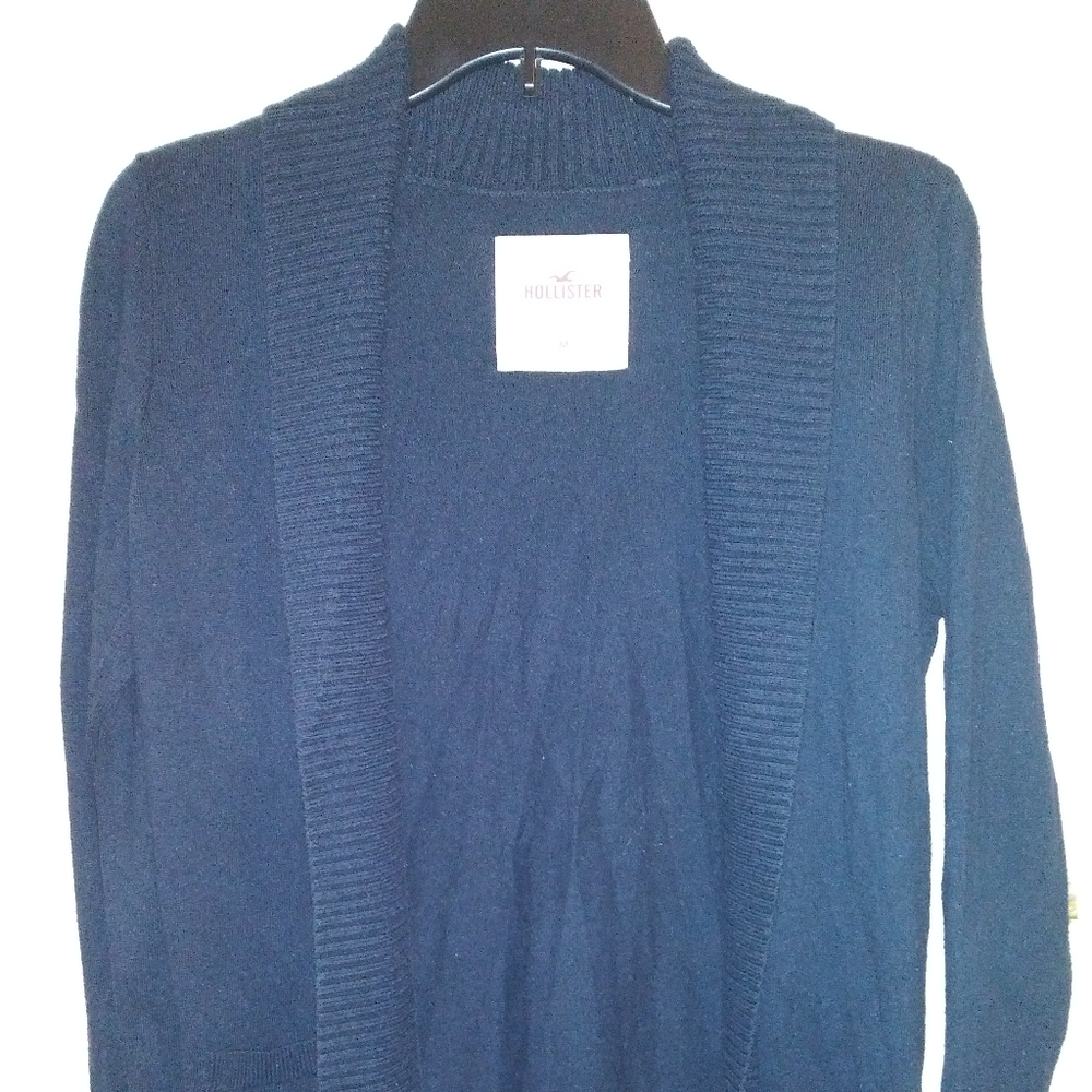 Hollister Navy Cardigan Sweater